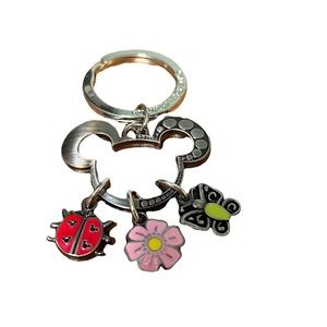 2 for $20 💚Disney | Minnie Mouse keychain with 3 enamel charms | 2.5” x 3” |